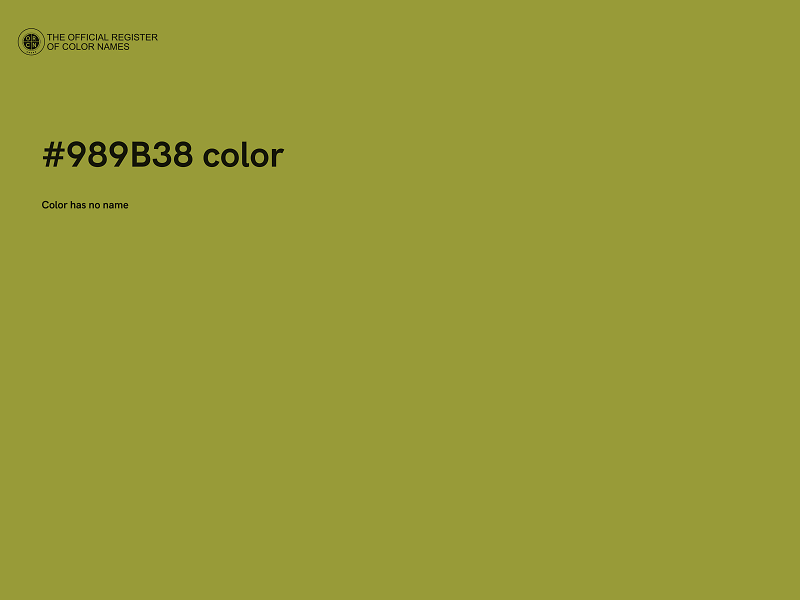 #989B38 color image
