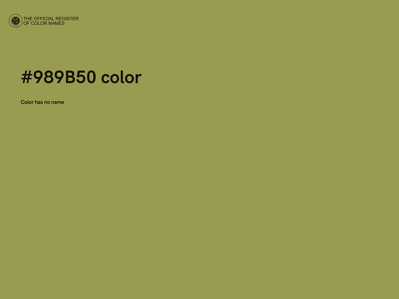 #989B50 color image