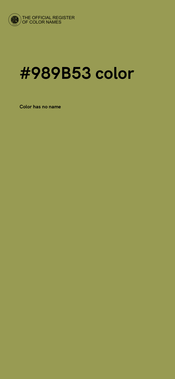 #989B53 color image