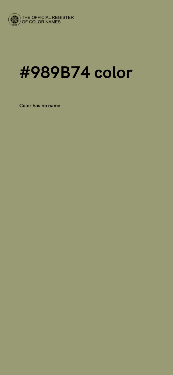 #989B74 color image