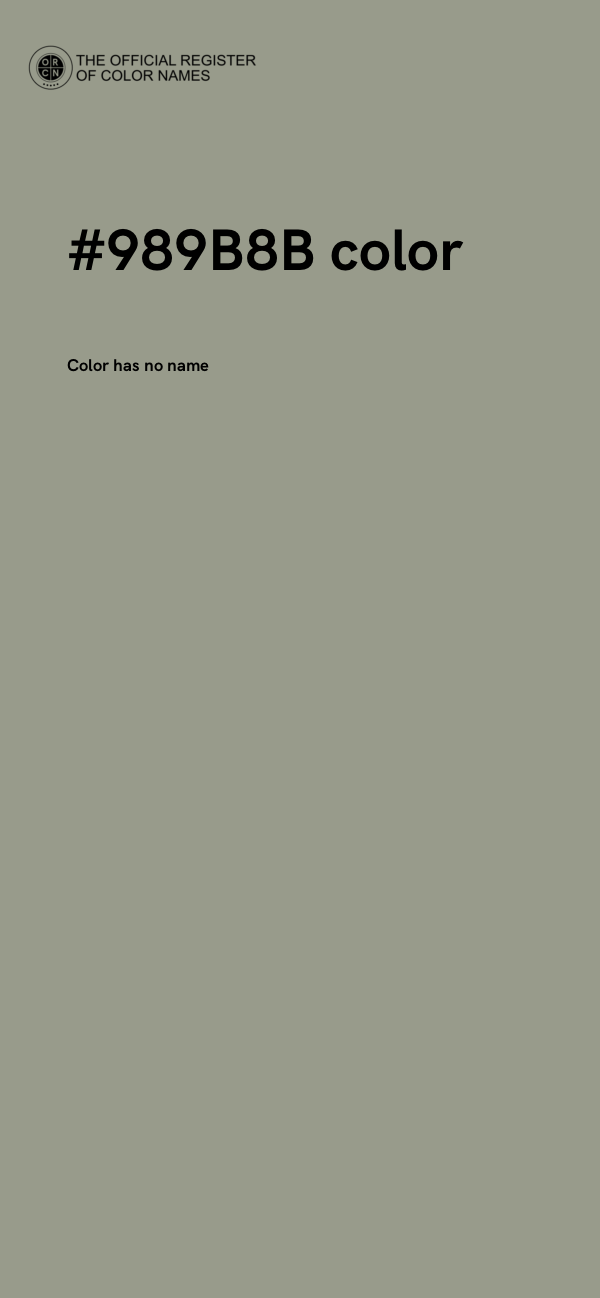 #989B8B color image