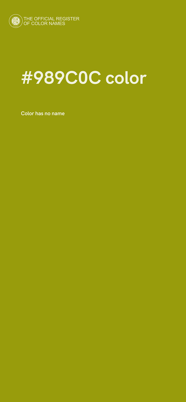 #989C0C color image