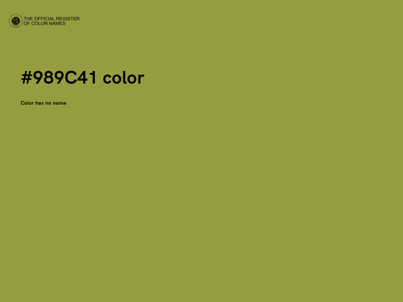 #989C41 color image