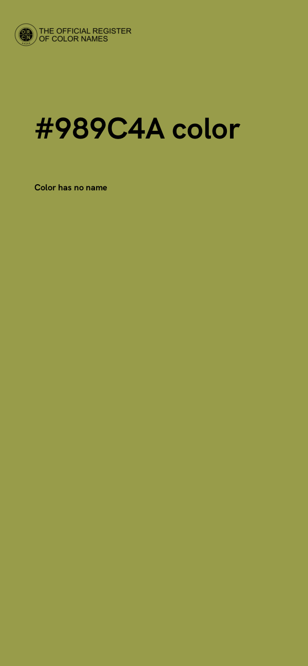 #989C4A color image
