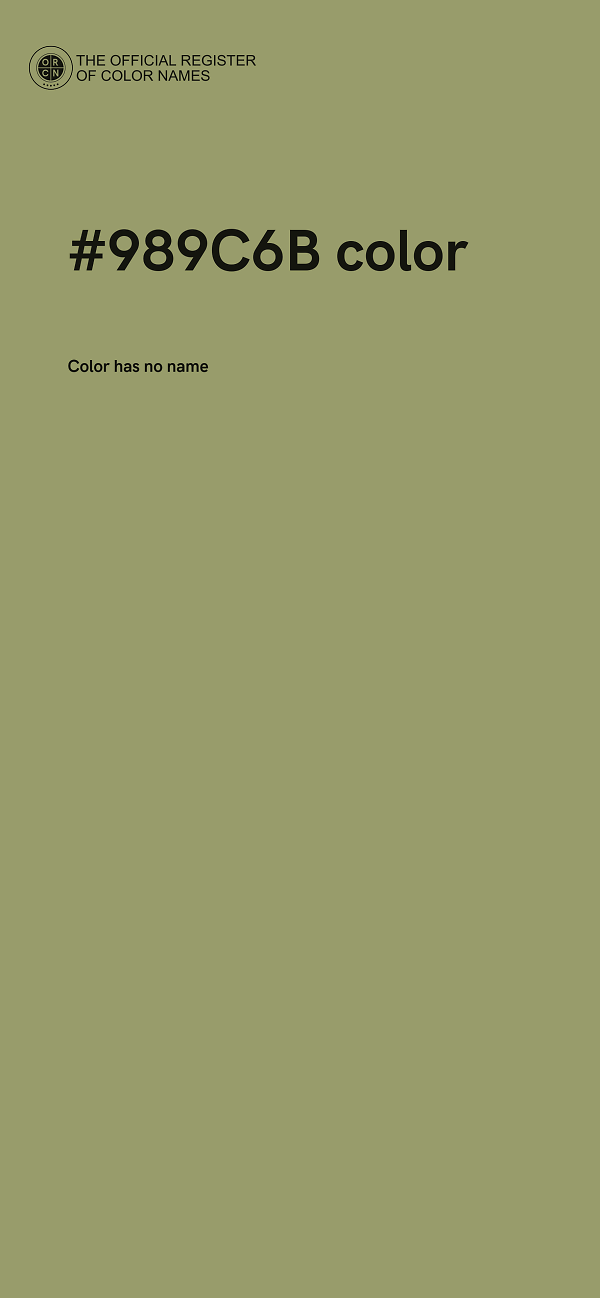#989C6B color image