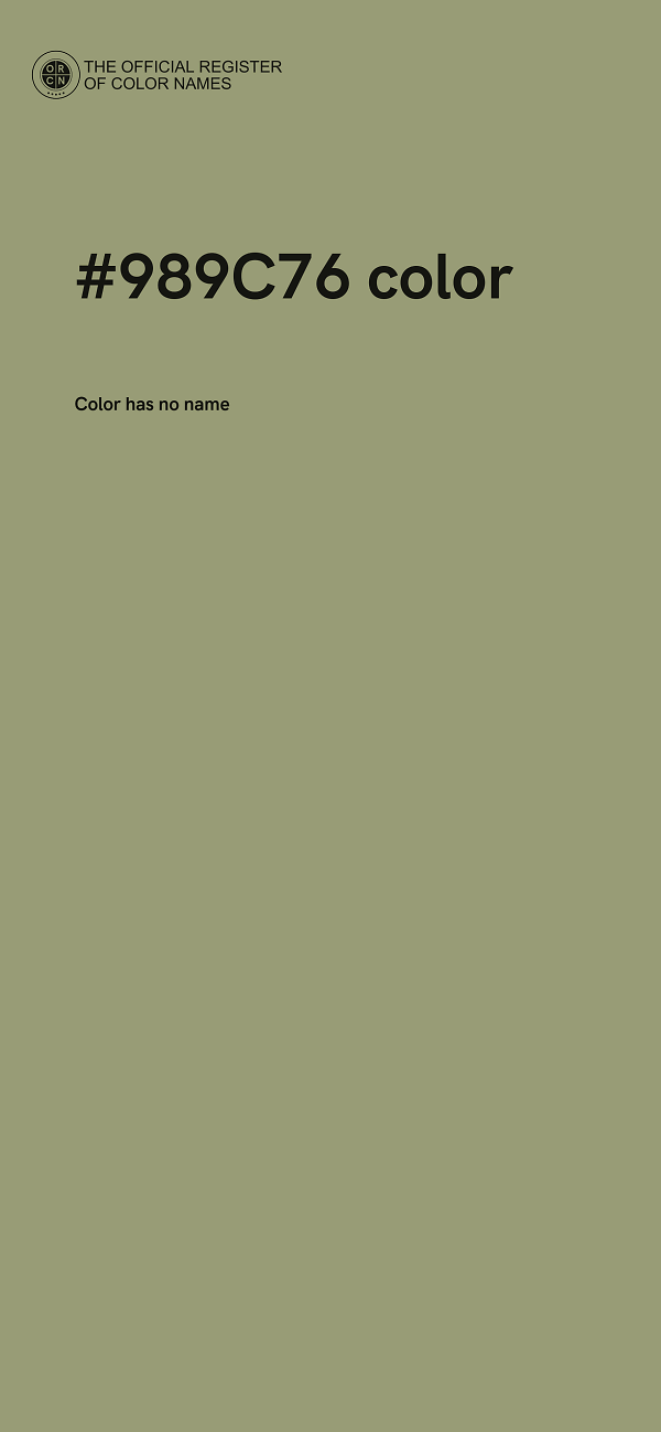 #989C76 color image