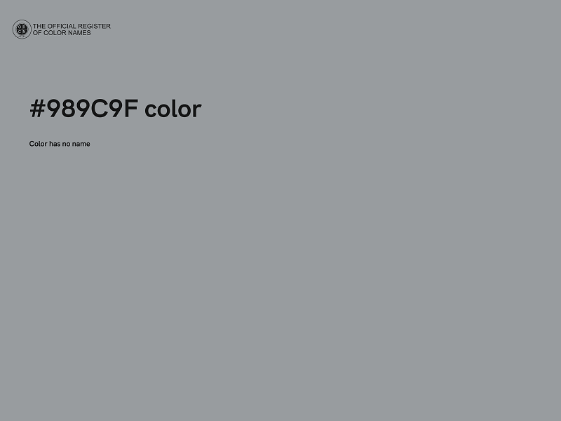 #989C9F color image