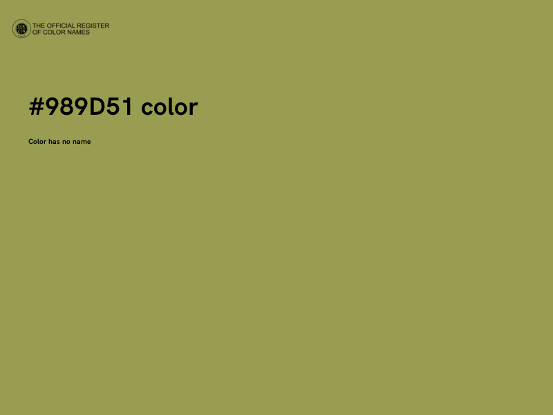 #989D51 color image