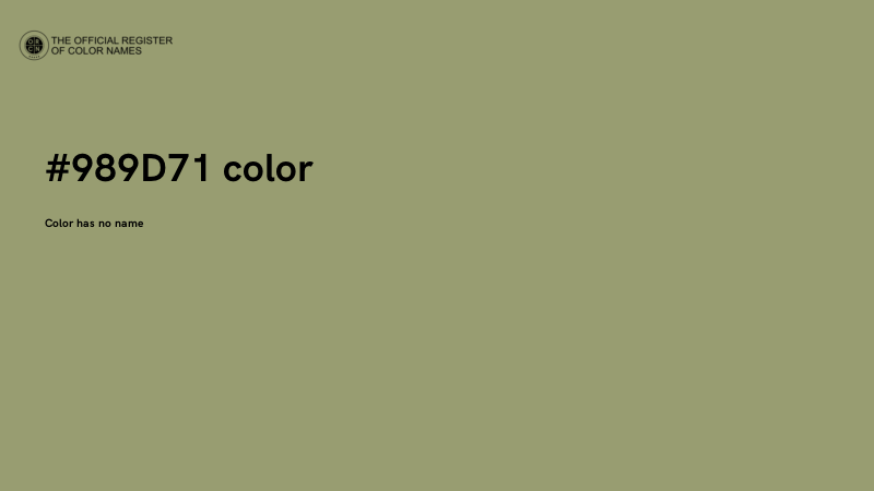 #989D71 color image