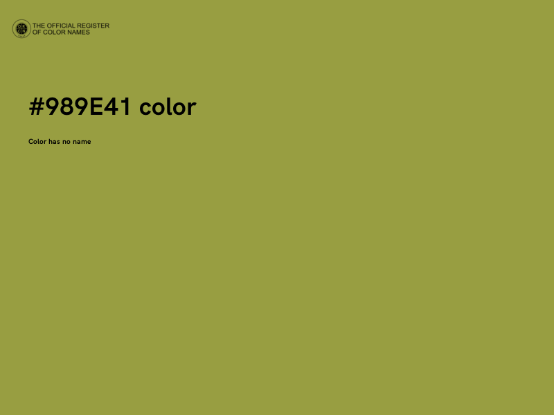 #989E41 color image