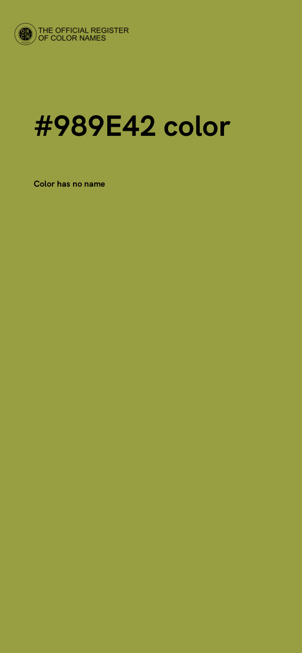 #989E42 color image