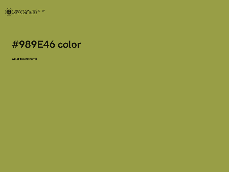 #989E46 color image