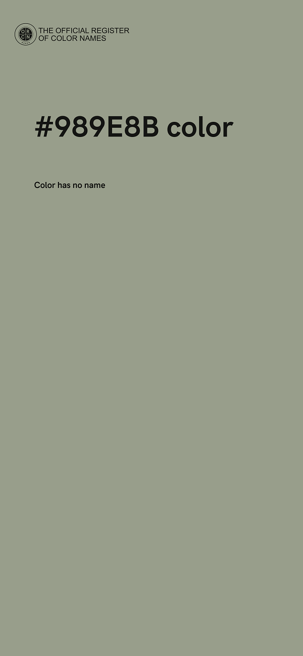 #989E8B color image