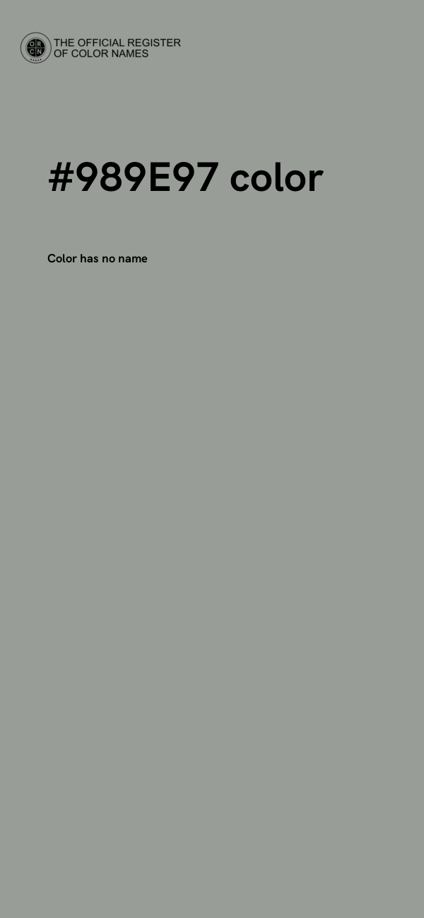 #989E97 color image