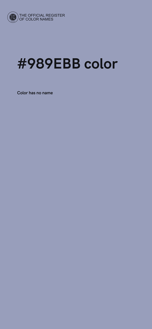 #989EBB color image
