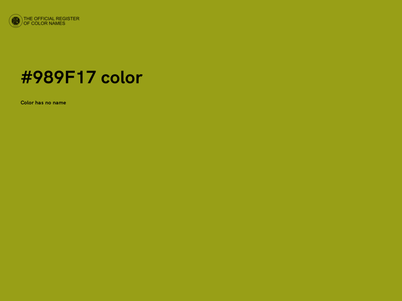 #989F17 color image