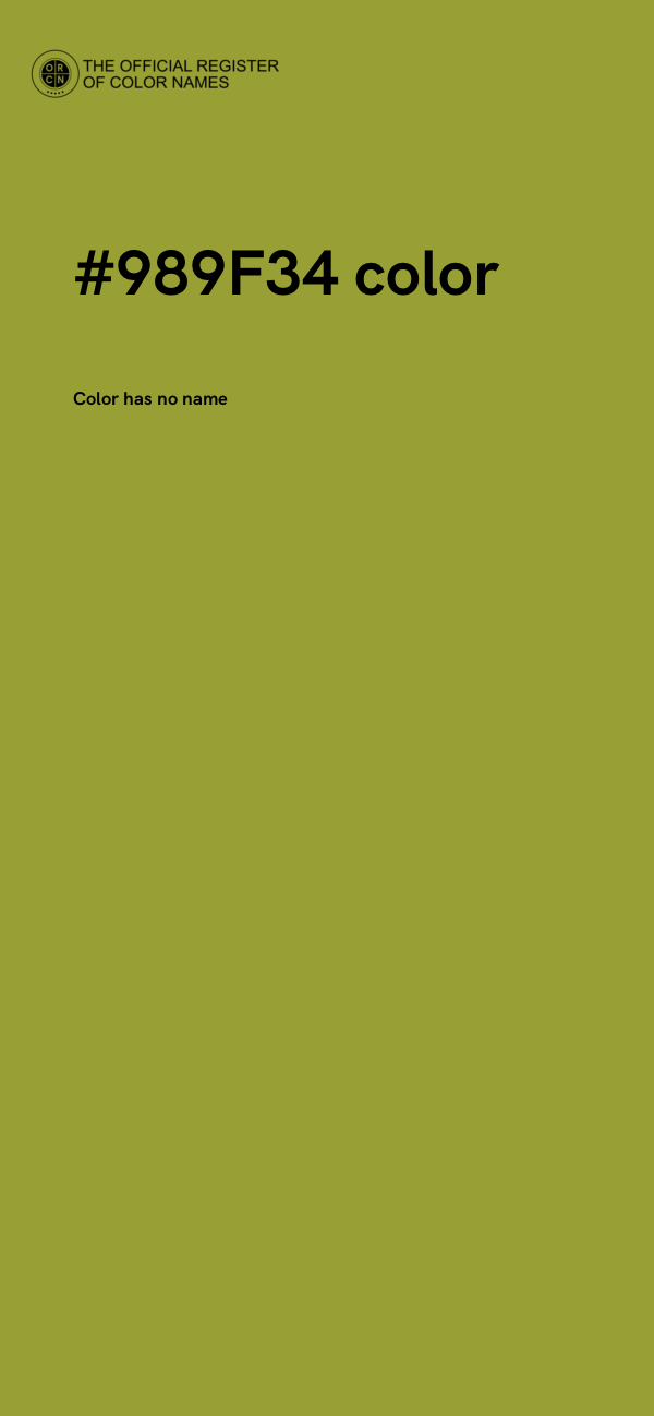 #989F34 color image