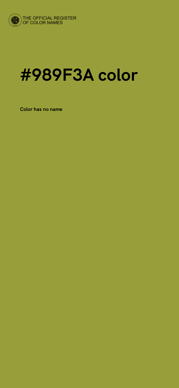 #989F3A color image