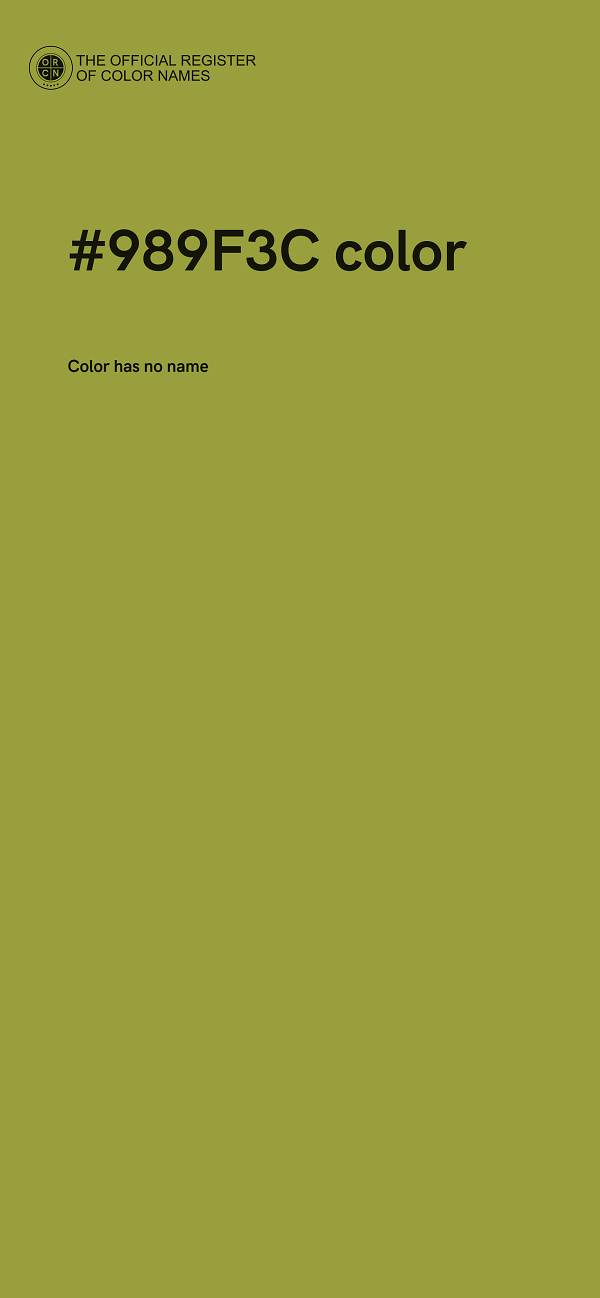 #989F3C color image