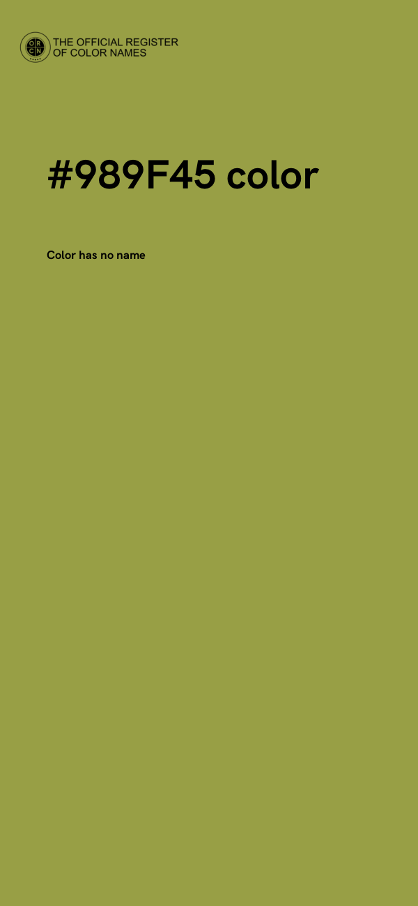 #989F45 color image