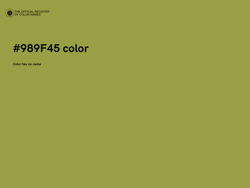 #989F45 color image
