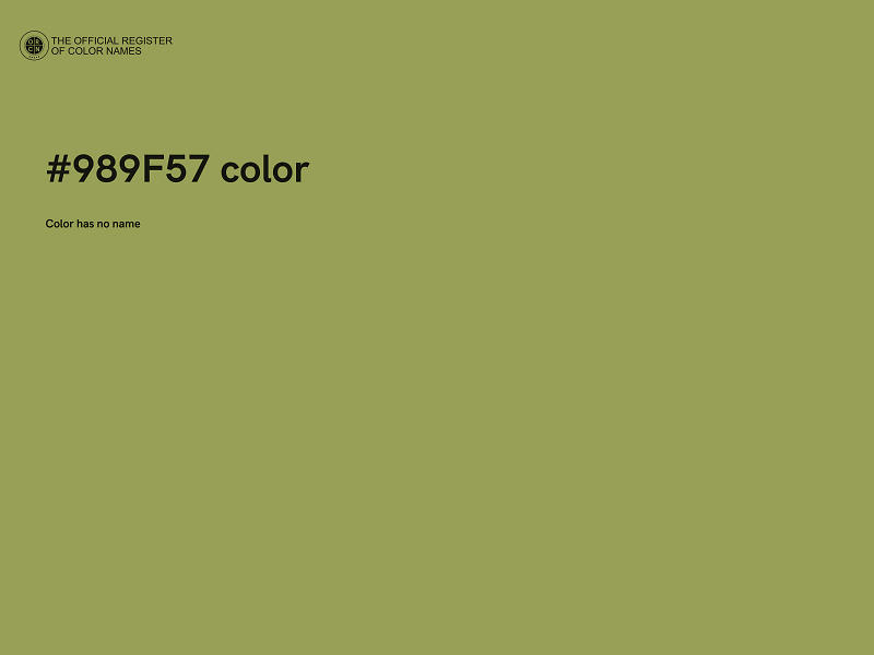 #989F57 color image