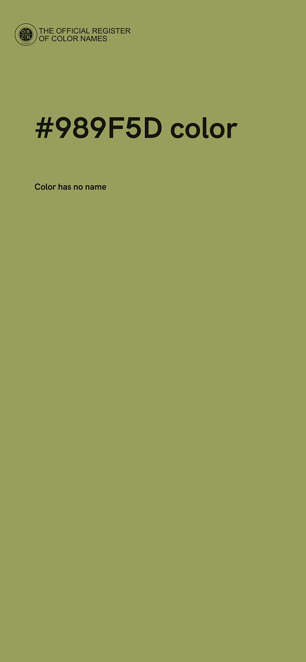 #989F5D color image