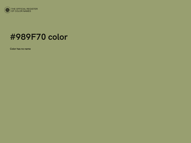 #989F70 color image