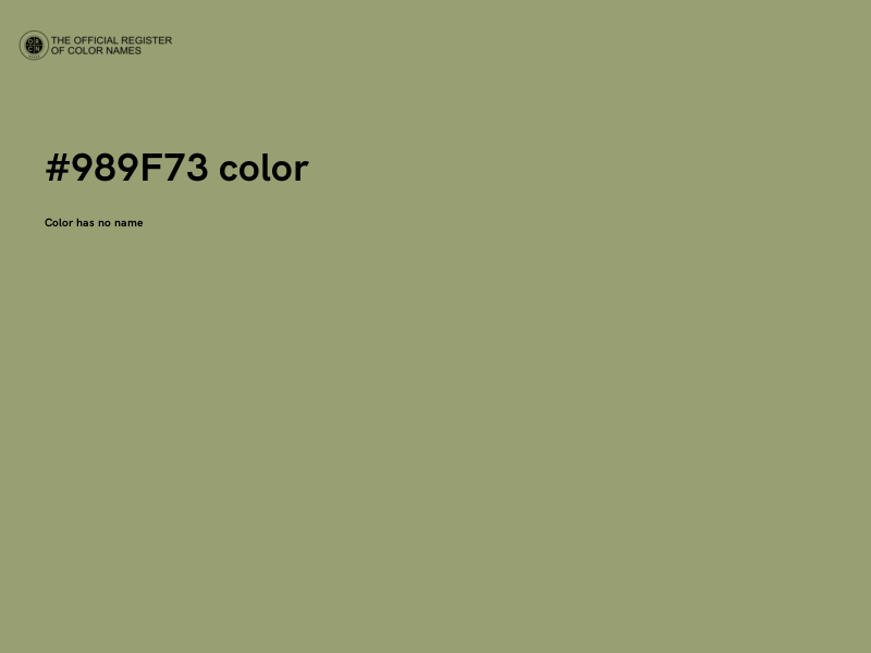 #989F73 color image