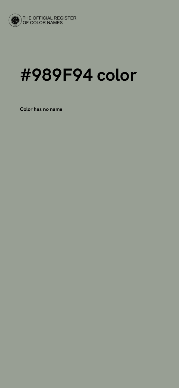 #989F94 color image