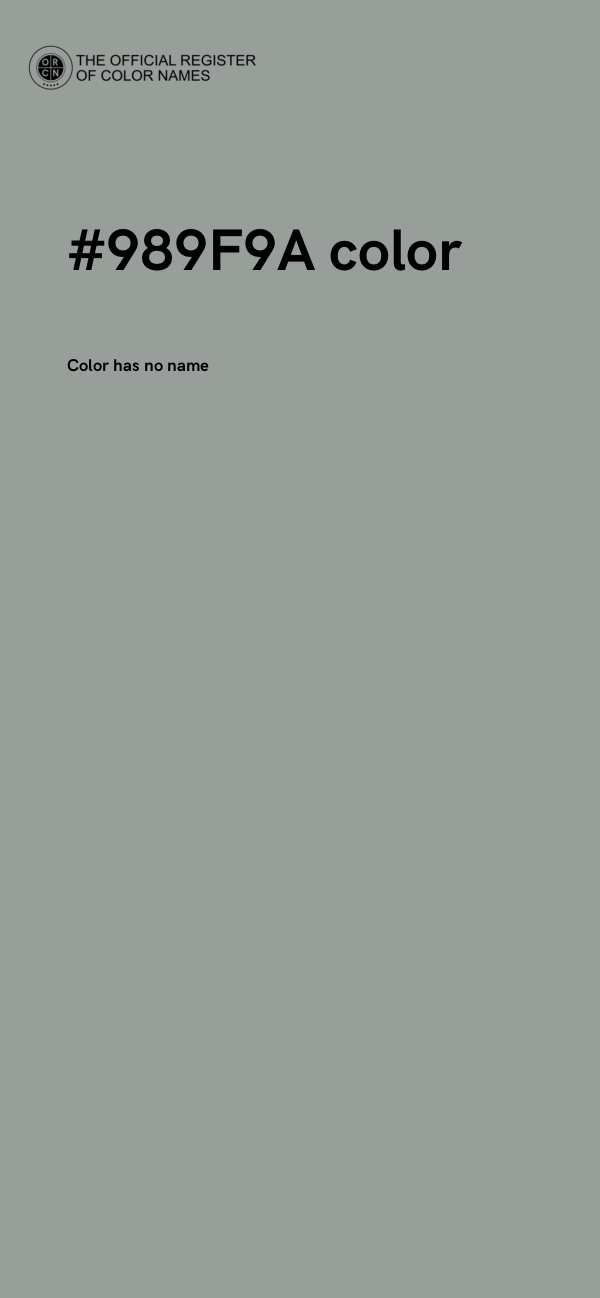 #989F9A color image