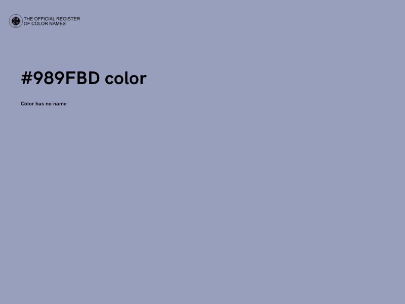 #989FBD color image
