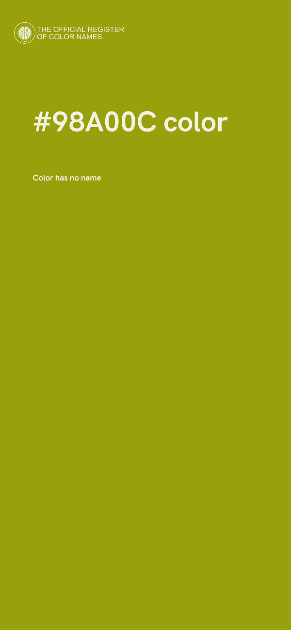 #98A00C color image