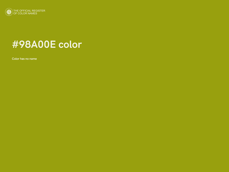 #98A00E color image