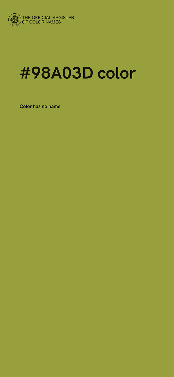 #98A03D color image