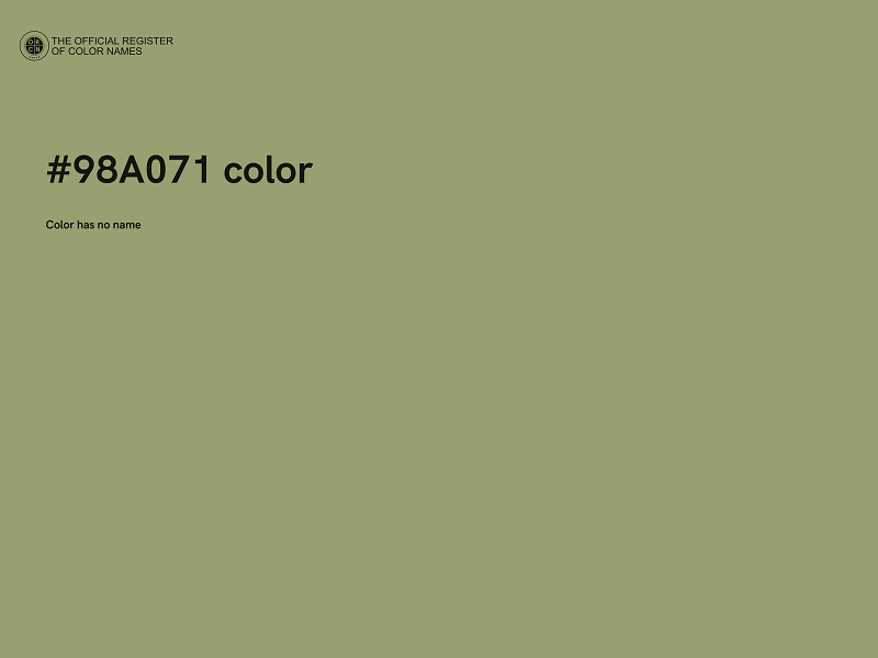 #98A071 color image