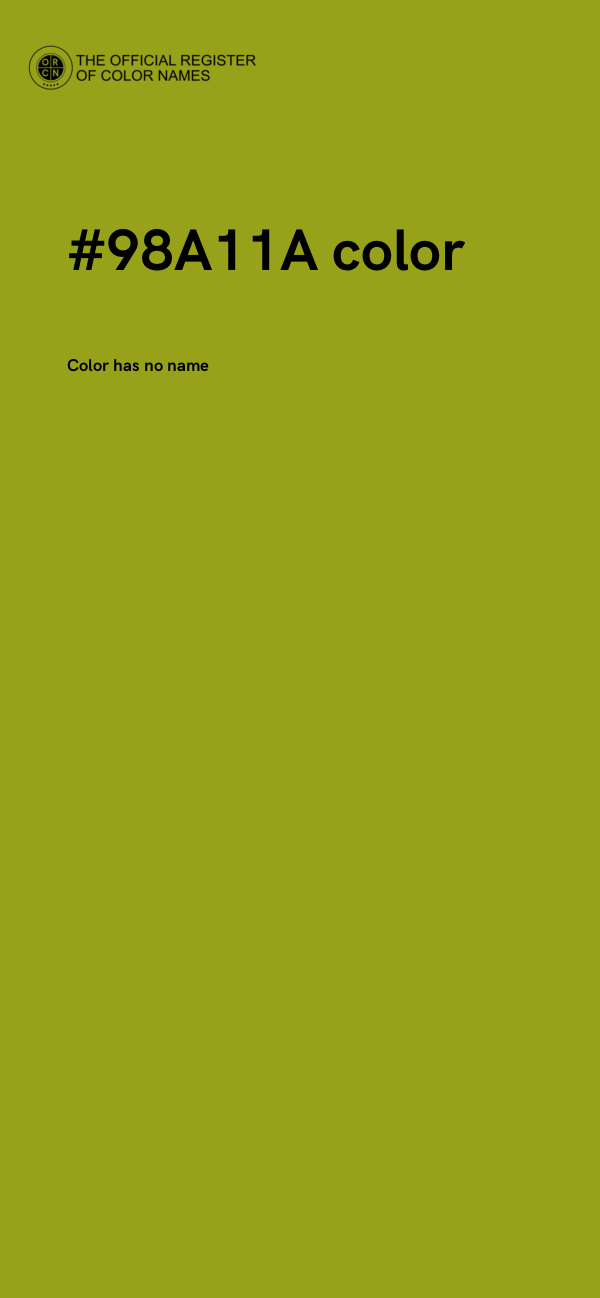 #98A11A color image