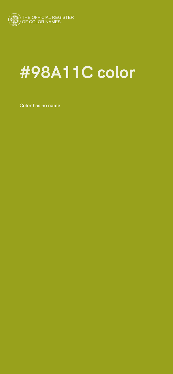 #98A11C color image
