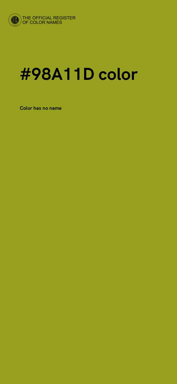 #98A11D color image