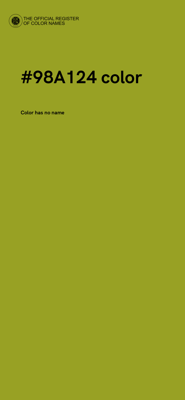 #98A124 color image