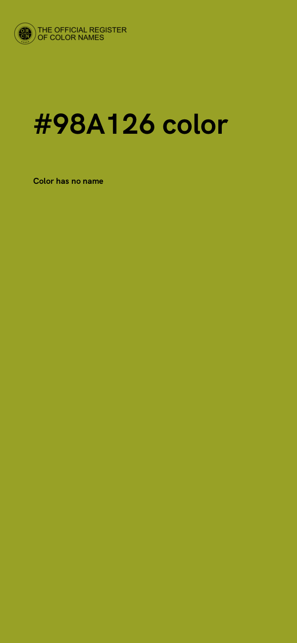 #98A126 color image