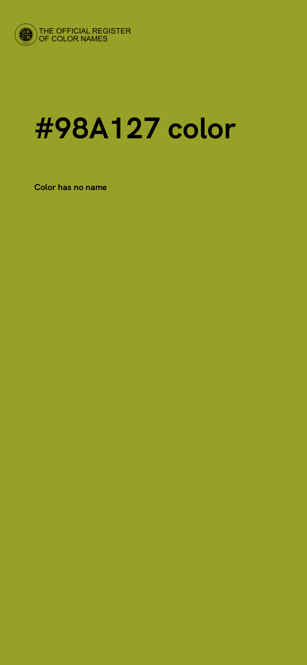 #98A127 color image