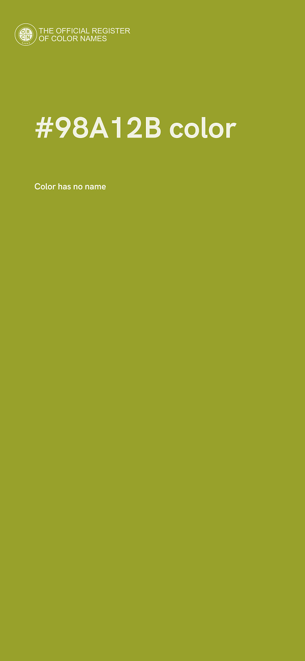 #98A12B color image