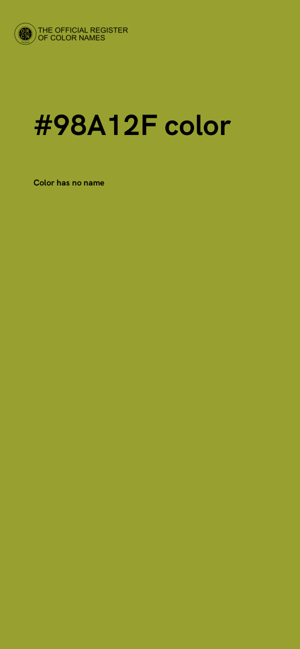 #98A12F color image