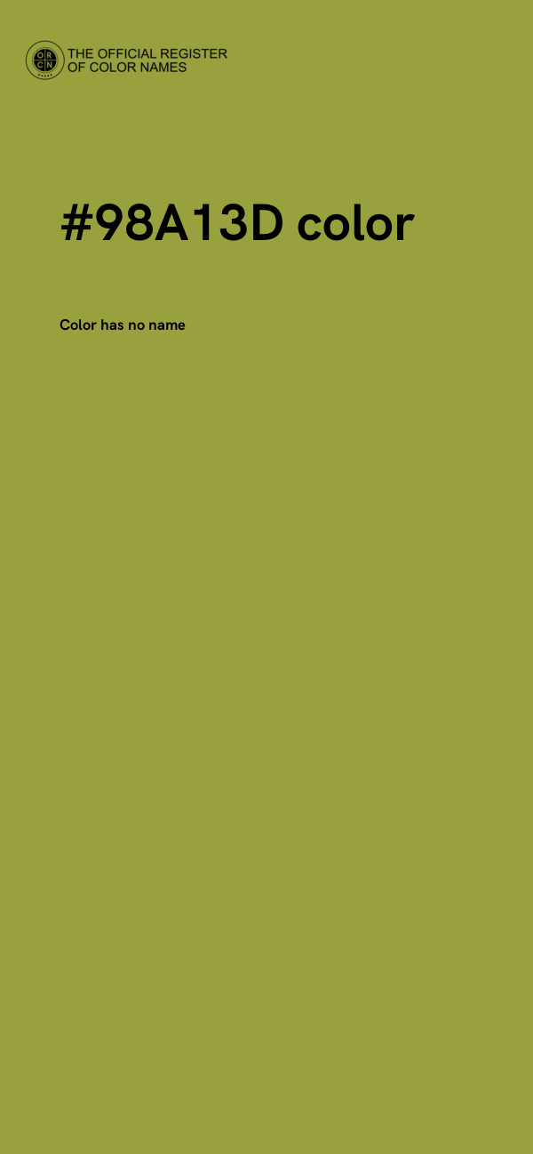 #98A13D color image
