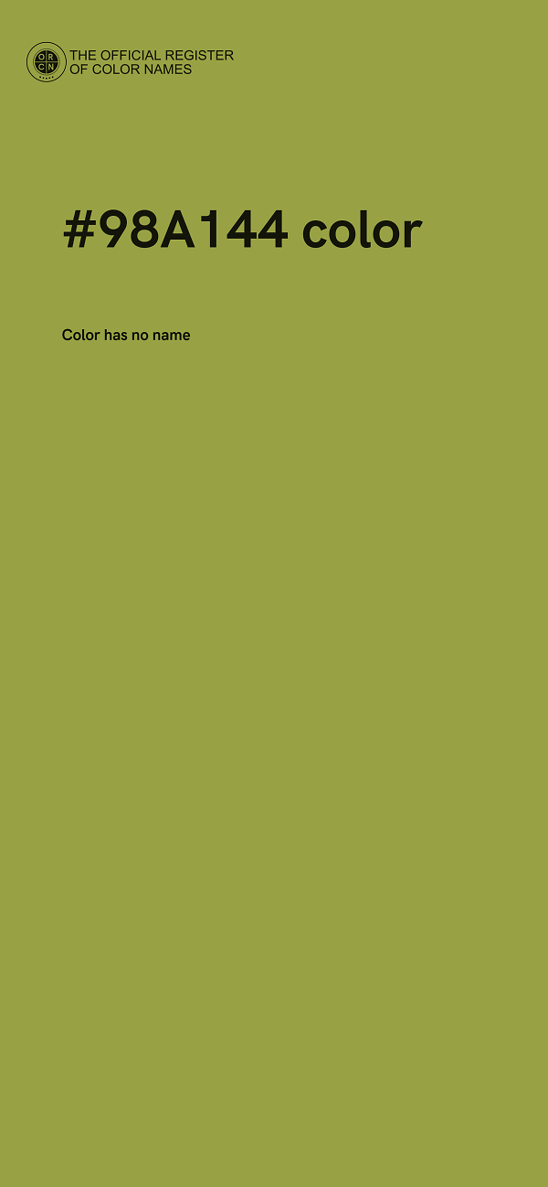 #98A144 color image
