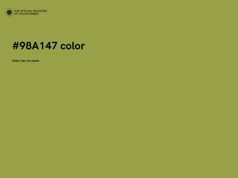 #98A147 color image