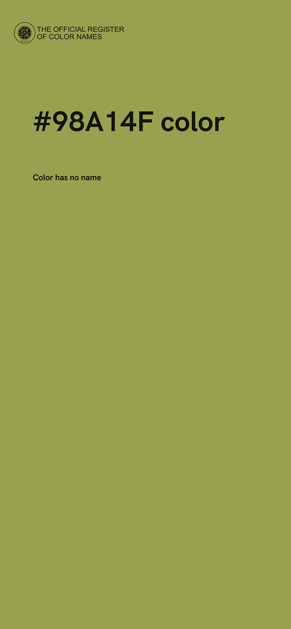 #98A14F color image