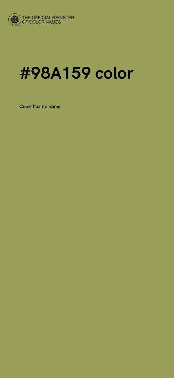 #98A159 color image