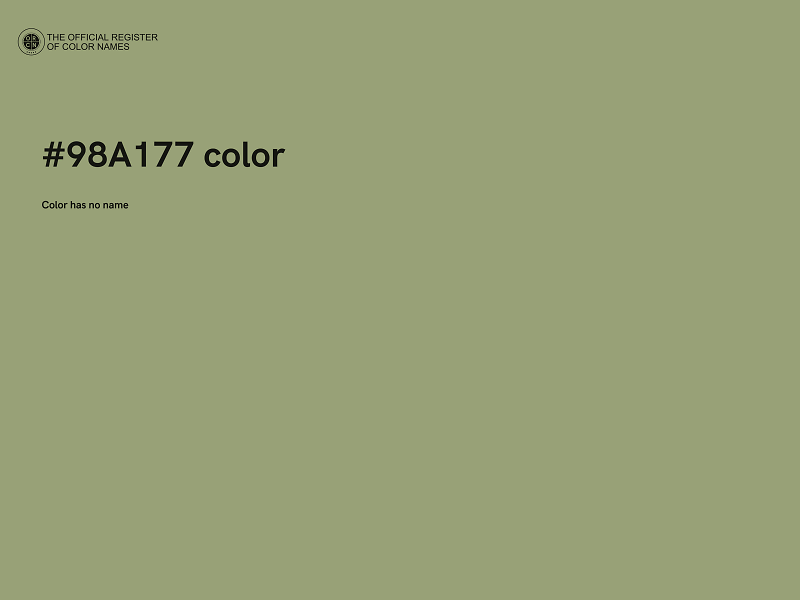 #98A177 color image